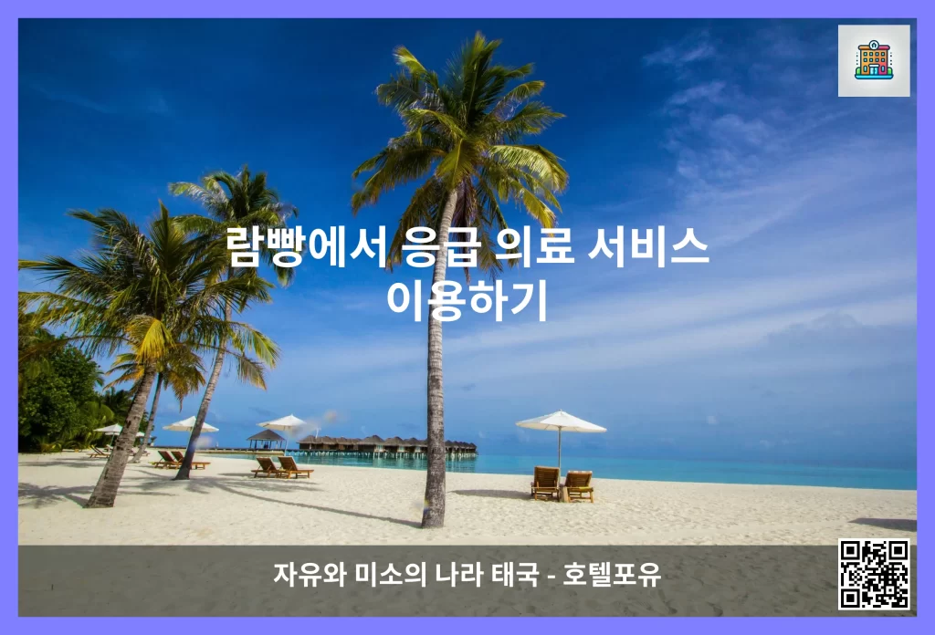 람빵에서 응급 의료 서비스 이용하기