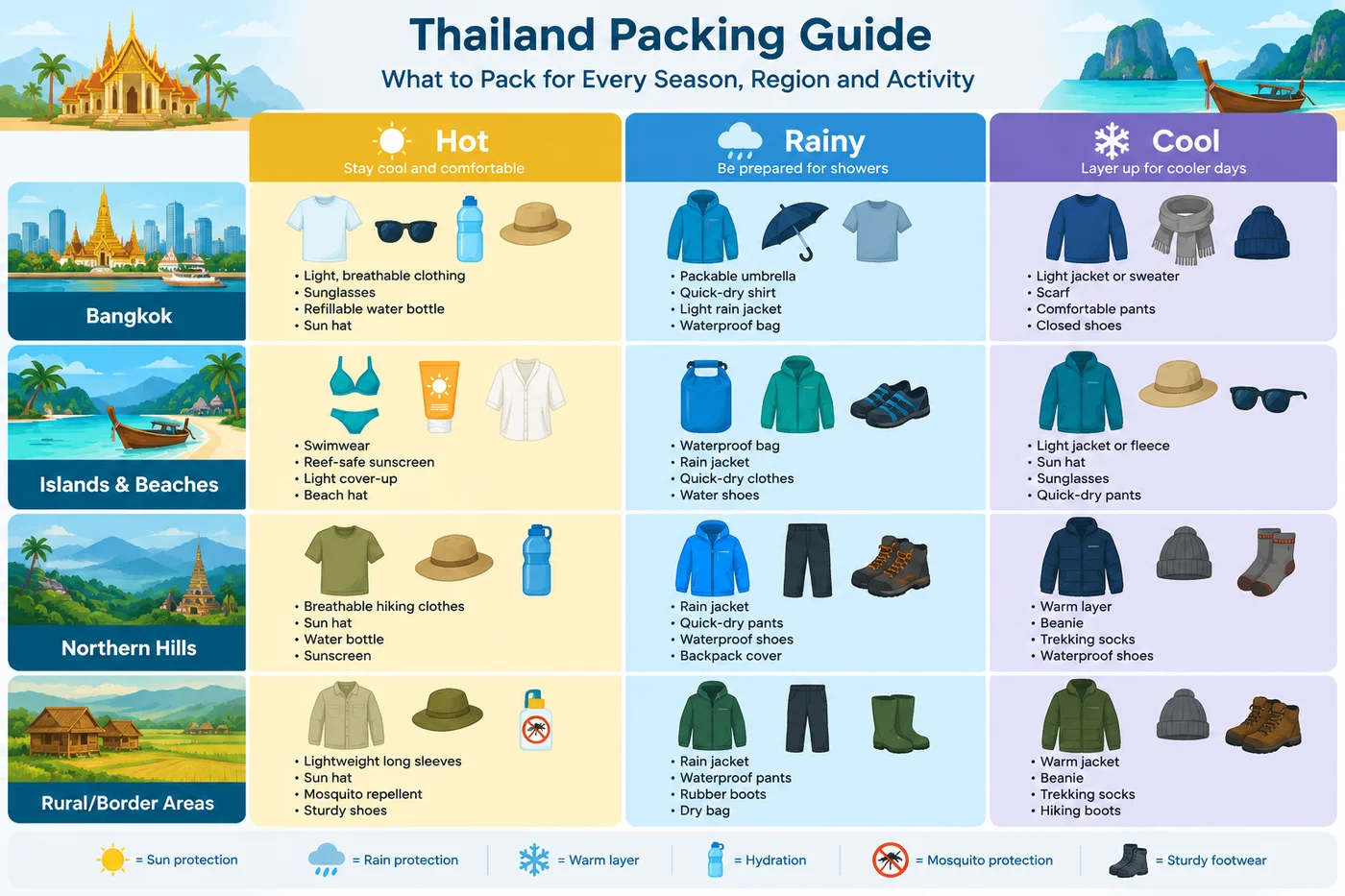 what to pack for Thailand