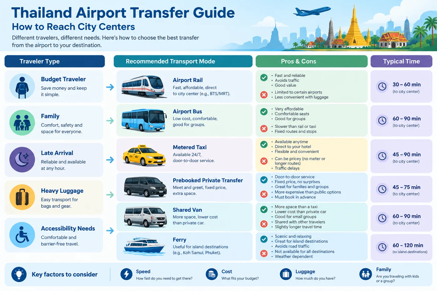 Thailand airport transfer guide