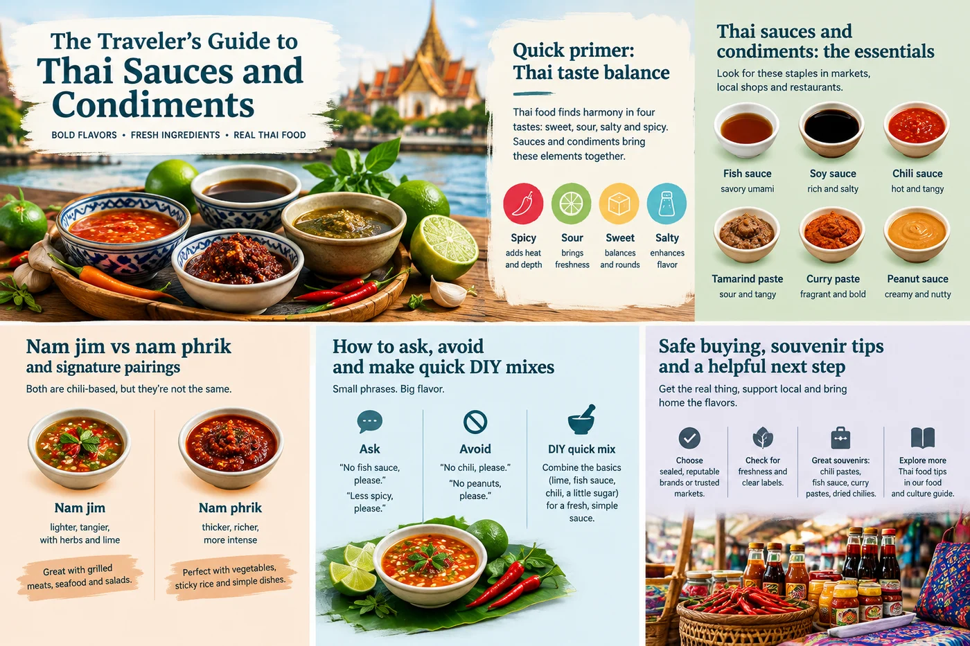 Thai sauces and condiments